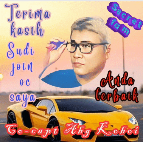 a picture of a man adjusting his glasses with a yellow sports car in the background