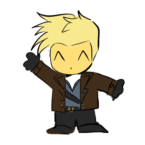 a cartoon drawing of a man with a yellow face