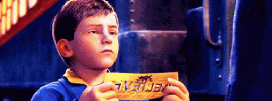 a young boy is holding a piece of paper that says general avenue .