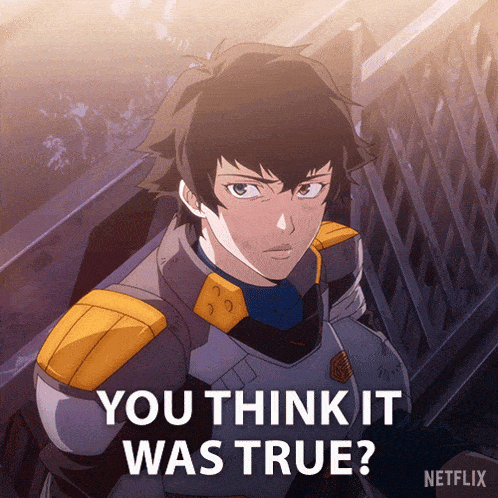 a picture of a man with the words you think it was true below him