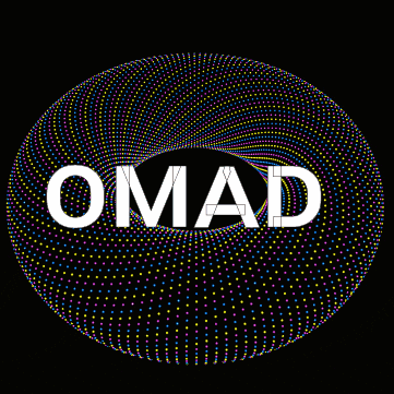 a colorful circle with the word omad in the middle