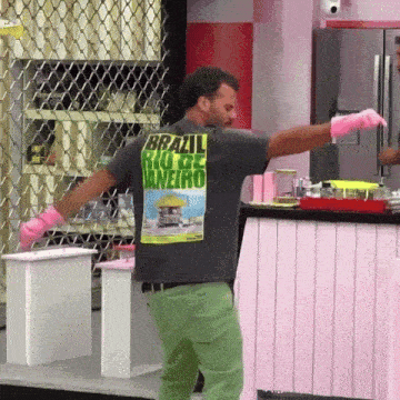 a man wearing a shirt that says brazil on the back