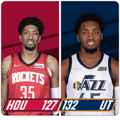 Houston Rockets (127) Vs. Utah Jazz (132) Post Game GIF - Nba Basketball Nba 2021 GIFs