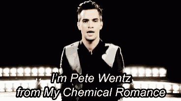 a man in a suit says i 'm pete wentz