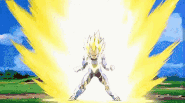 a pixel art of a person with a yellow light coming out of their head