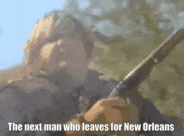 the next man who leaves for new orleans is shown in a blurry photo