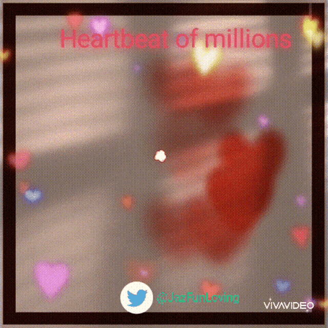 a picture of a heart with the words heartbeat of millions above it
