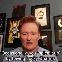 Conan Spice It Up GIF - Conan Spice It Up Lucky Charms GIFs