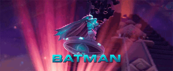 the word batman is on a purple background with a dragon