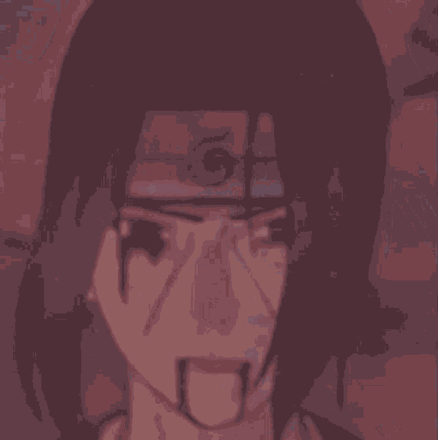 a close up of a person 's face with their eyes closed .