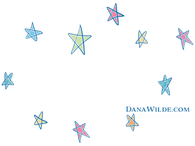 the word awesome is surrounded by colorful stars and the website danawilde.com