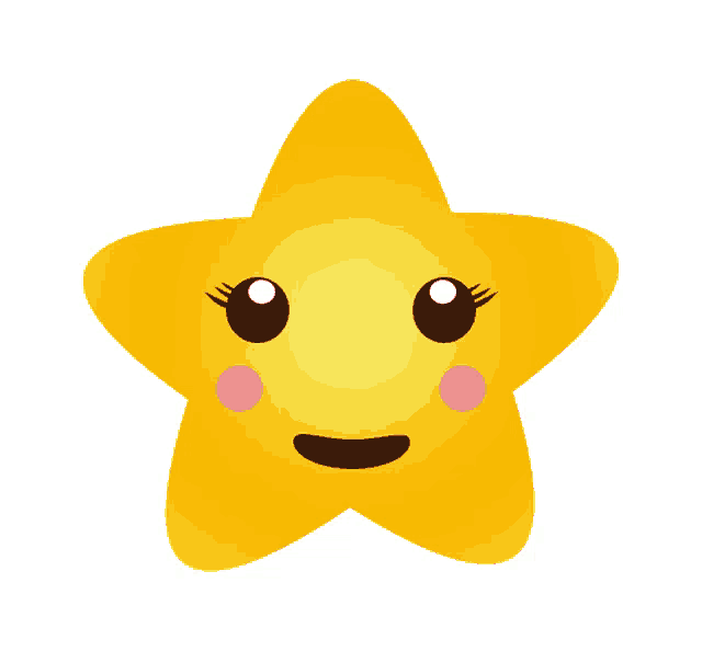 a yellow star with a heart and the number 3 on its face