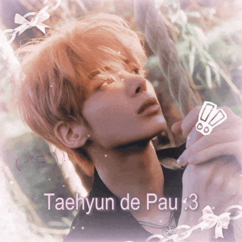 a picture of taehyun de pau 3 with a bow