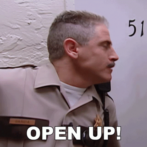 Open Up Deputy James Garcia GIF - Open Up Deputy James Garcia Reno911 GIFs