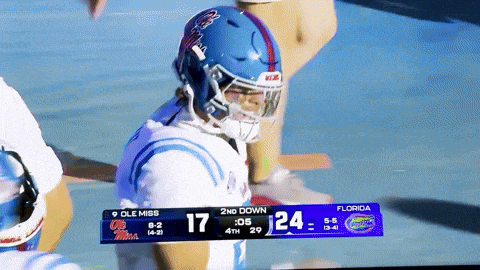 a football game between cle miss and florida