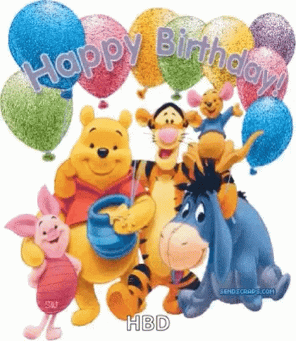 Pooh Happy Birthday GIF