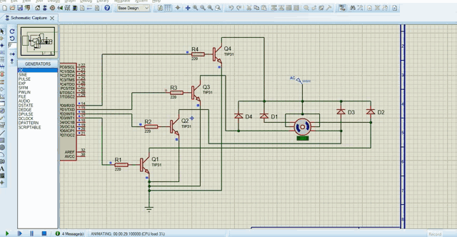a computer screen shows a diagram of a circuit with the word generators at the top
