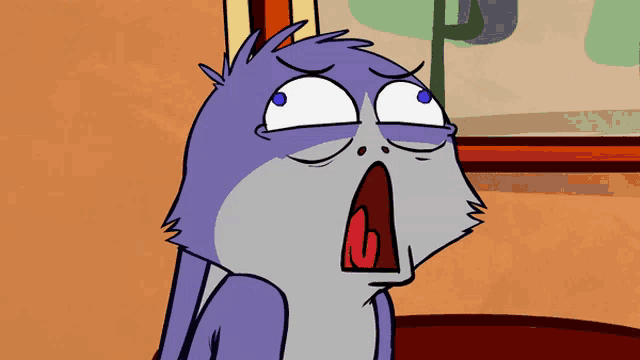 a cartoon cat with a surprised expression on its face
