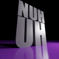 a 3d rendering of the word uh on a purple surface .