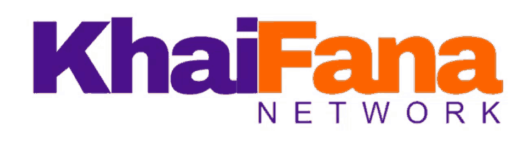 a purple and orange logo for khailana network