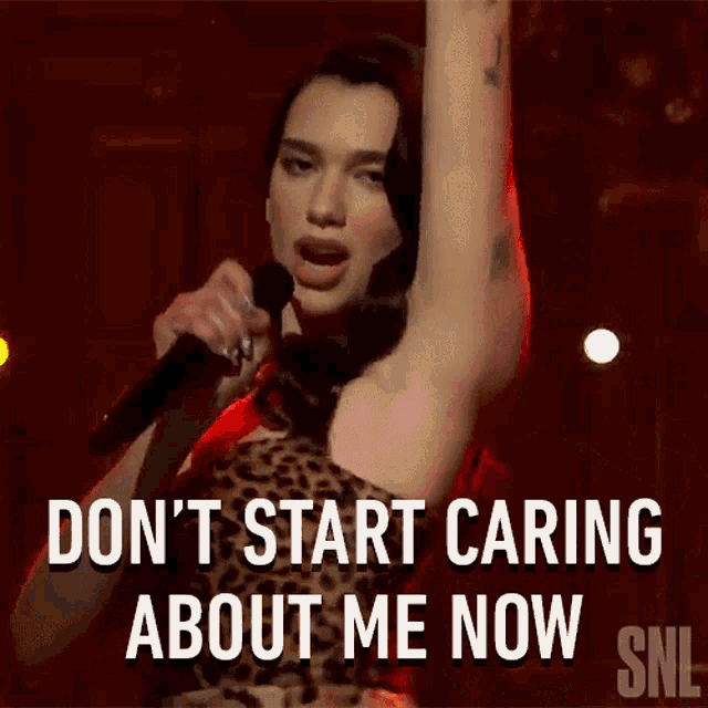 Dont Start Caring About Me Now Dua Lipa GIF - Dont Start Caring About Me Now Dua Lipa Dont Start Now Song GIFs