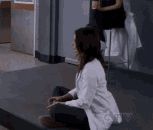 Greys Anatomy Amelia Shepherd GIF - Greys Anatomy Amelia Shepherd Sitting GIFs