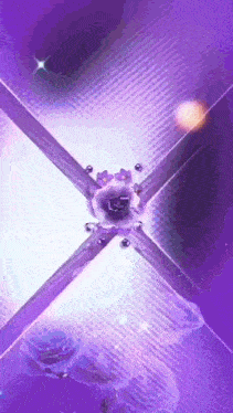 a purple background with a flower in the middle of it