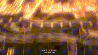 a blurry picture of a fire with the words " don 't try to hide "