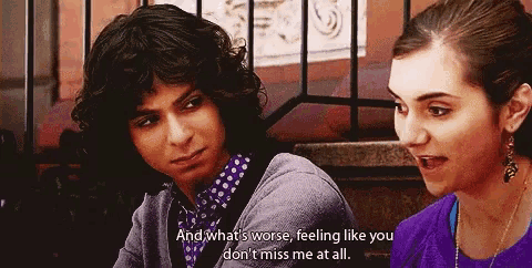 a woman says " and what 's worse feeling like you do n't miss me at all "