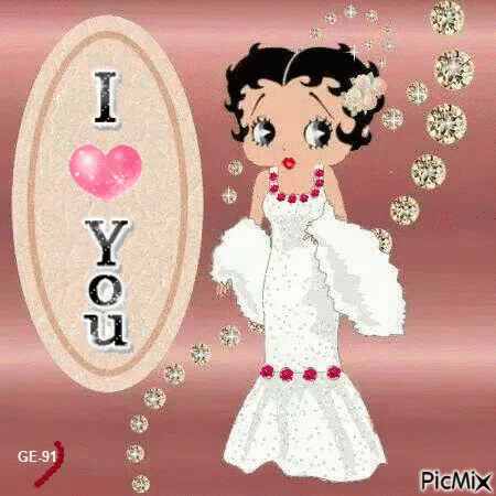 Betty Boop I Love You White Dress GIF - Betty Boop I Love You White Dress Love GIFs