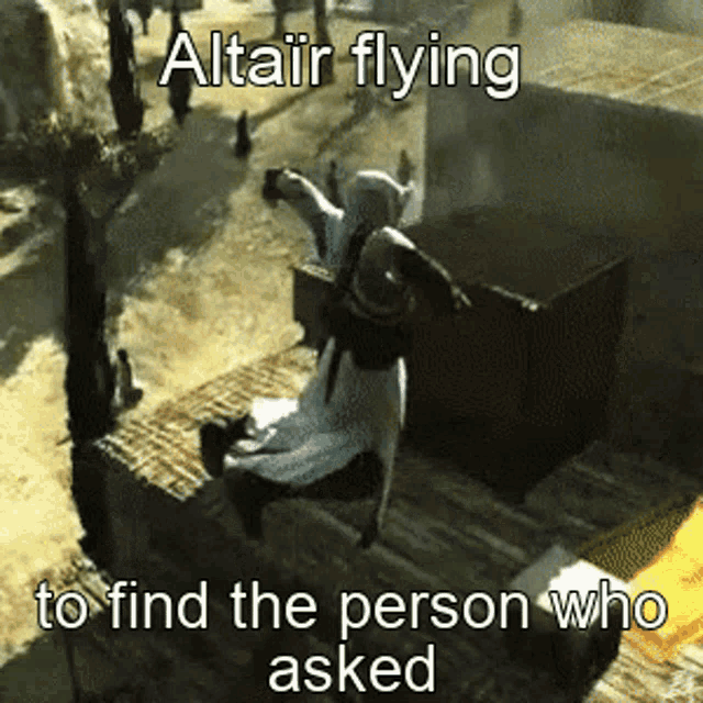 Assassin Flying GIF - Assassin Flying Find Who Asked GIFs