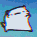 a drawing of a ghost with a blue sky in the background .