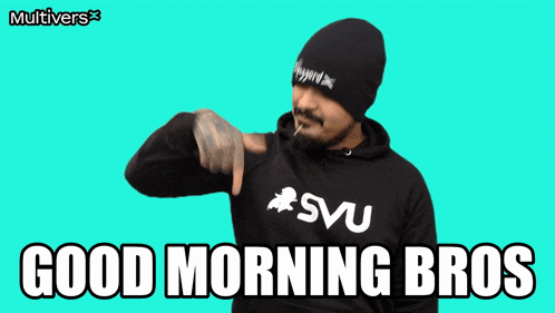 a man wearing a sweatshirt that says svu on it