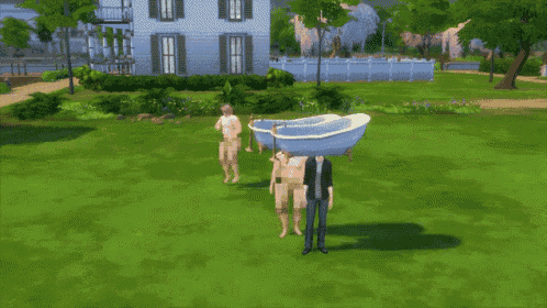 Bathtub Stacking - The Sims GIF - The Sims Sims Video Game GIFs