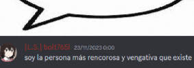 a drawing of a speech bubble with the words soy la persona mas rencorosa y vengativa que existe on the bottom