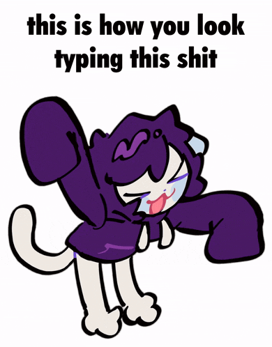 a drawing of a cat with the words " this is how you look typing this shit " on the bottom