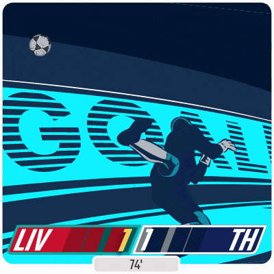 a scoreboard for a football game shows the score as liv 1 th