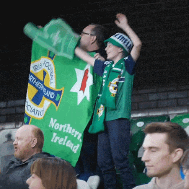 Cheering Northern Ireland GIF - Cheering Northern Ireland Wohoo GIFs