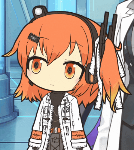 a cartoon drawing of a girl with orange hair and a headband that says ' nintendo ' on it
