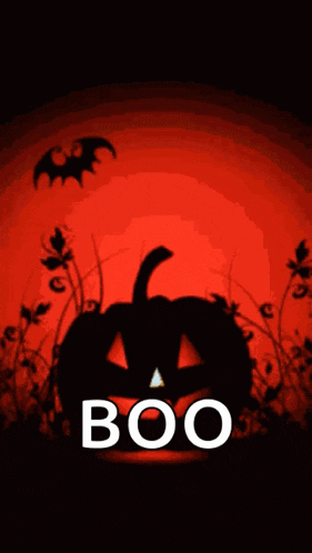 a pumpkin with the word boo on it