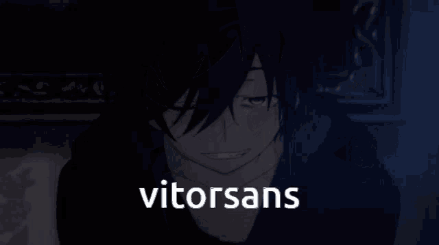 a picture of a person with the word vitorsans written on it