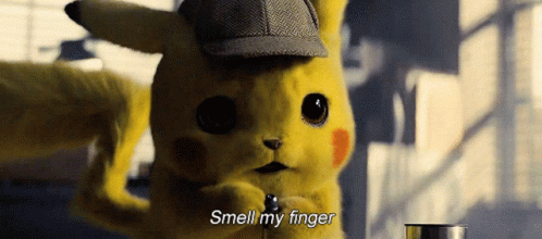 Detective Pikachu Smell My Finger GIF