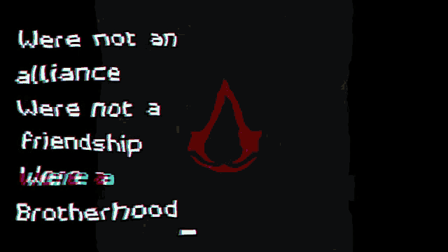 a black background with the words where not an alliance where not a friendship were a brotherhood