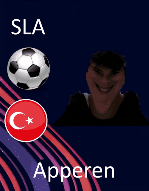 a poster with a soccer ball and the word sla