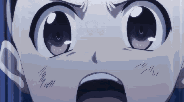 a close up of a person 's face with a very angry look on it