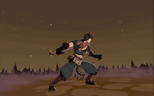 a cartoon character is flying through the air with a lightning bolt behind him