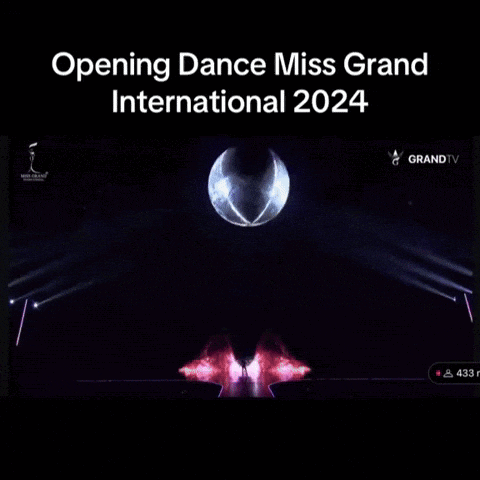 an advertisement for the opening dance of miss grand international in 2024