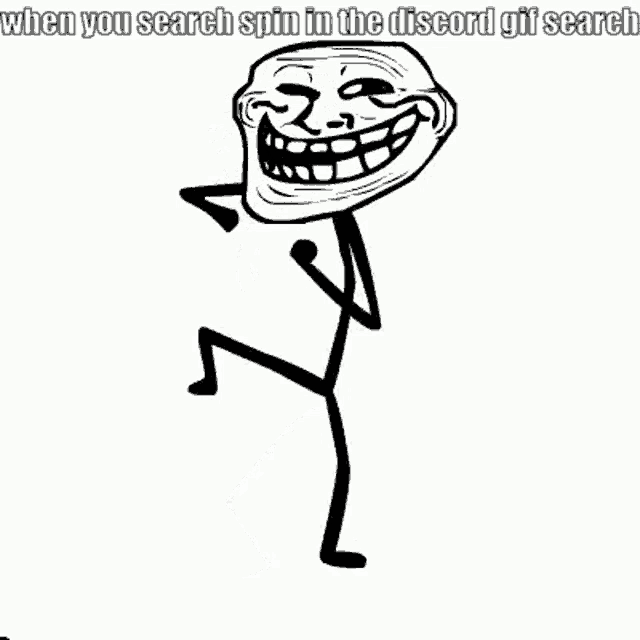a black and white drawing of a troll dancing in the air .