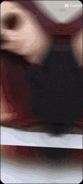 a blurred image of a person 's face is displayed on a cell phone screen with the caption copcut