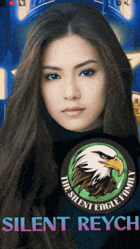 a poster for silent reych shows a woman and an eagle